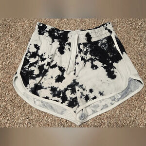 Black and white soft stretchy lounge shorts